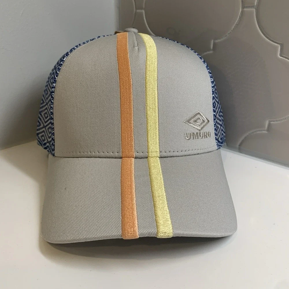 Umbro Monogram Gray Adjustable Trucker Snapback Hat Cap OSFM